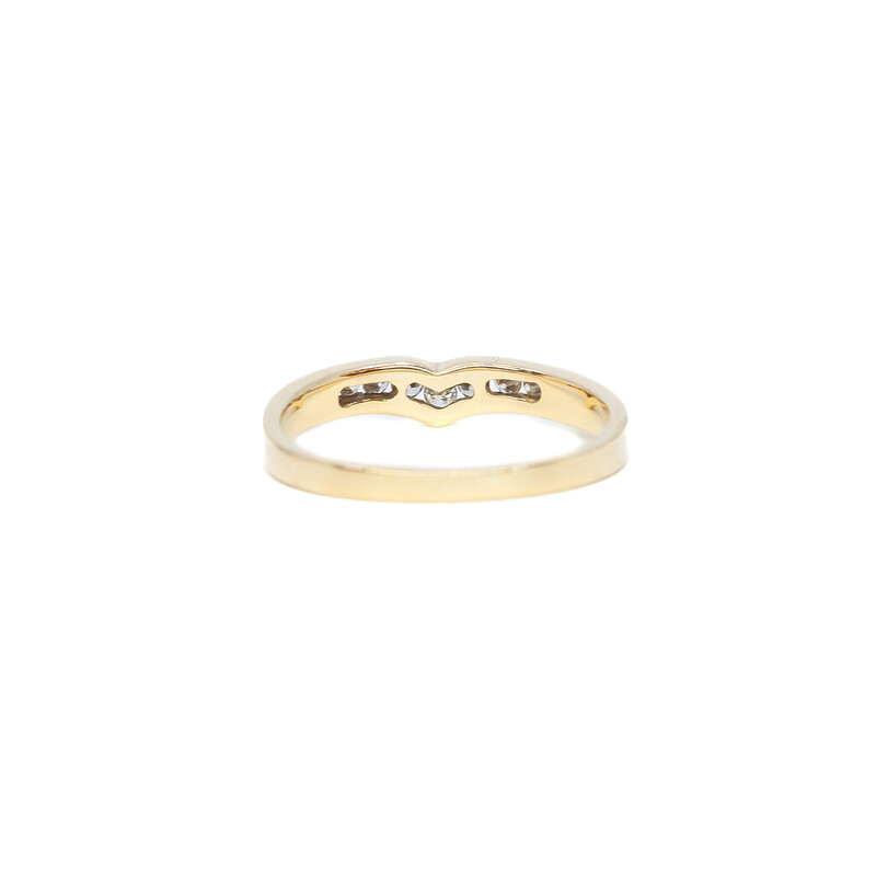 9ct Yellow Gold Diamond Eternity Band Ring Size K1/2 #8521-4
