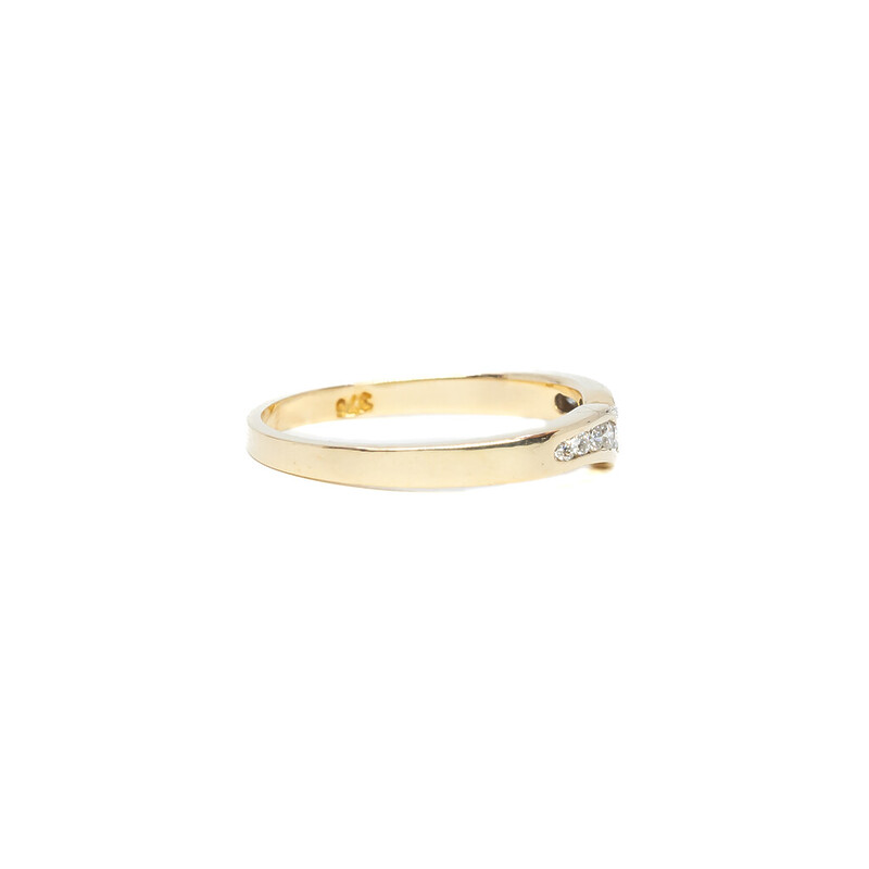 9ct Yellow Gold Diamond Eternity Band Ring Size K1/2 #8521-4