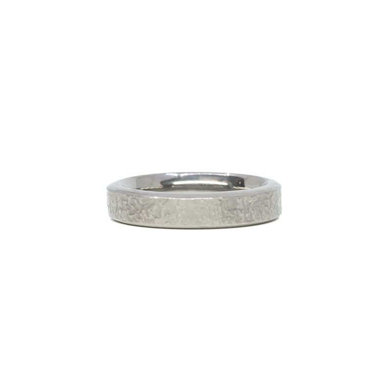 Textured Titanium Band Ring Size J #62167