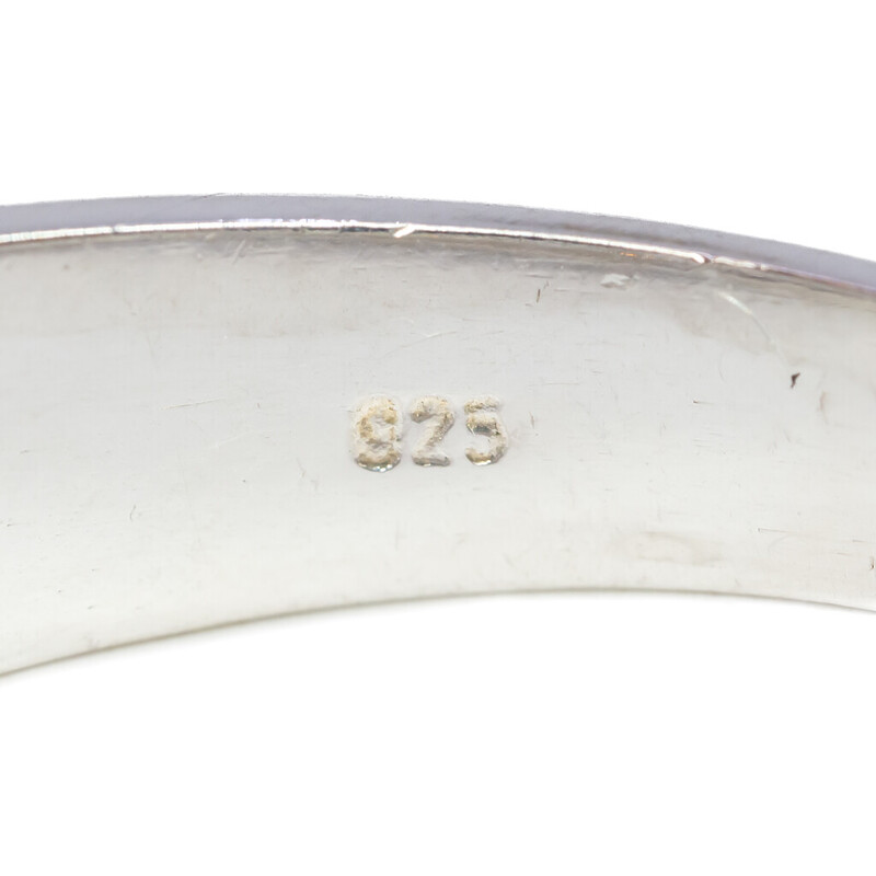 Sterling Silver Men's CZ Signet Ring Size V #61827