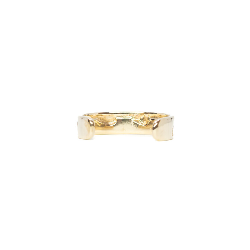 9ct Yellow Gold Open Toe Ring Wave Design #62001