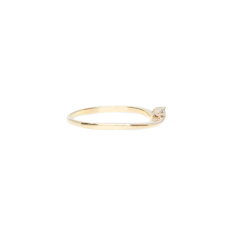 9ct Yellow Gold Diamond Ring Size P #58511