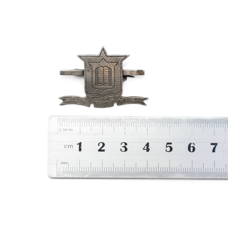 Antique Brisbane Grammar Silver Brooch / Pin Made by Wallace Bishop C.1920 #4865-3