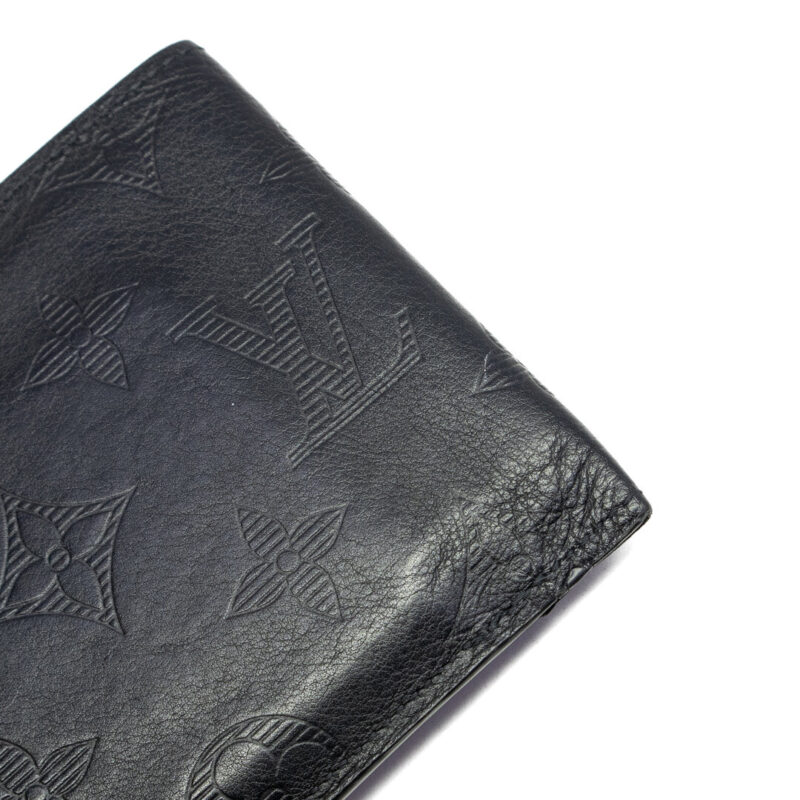 Louis Vuitton Black Monogram Shadow Leather Wallet M62901 + COA #61216