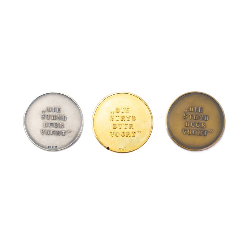 Gold, Silver, Bronze Coin Set: Die Stryd Duur Voort J.G.Strijdom 1893-1958 #61654