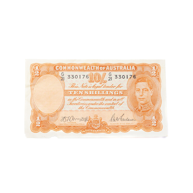 Australia 10 Shillings Armitage / Mcfarlane Pre-Decimal Banknote #58090-3