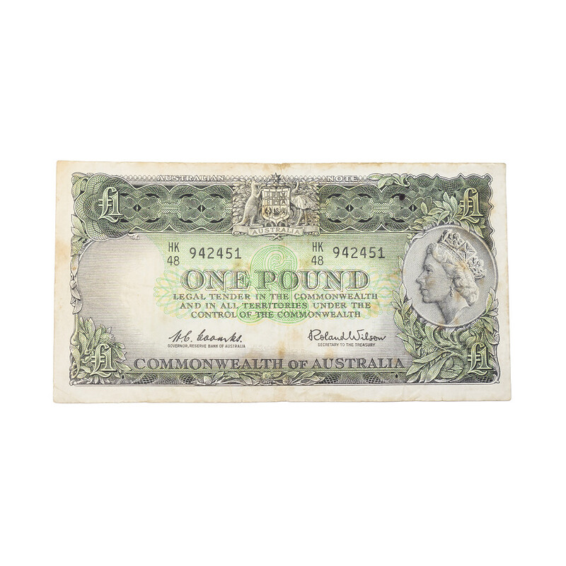 One Pound Coombs/wilson Commonwealth Australia $1 Pre-Decimal Note #58089