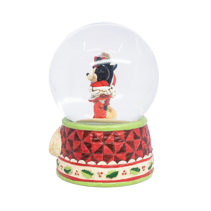 Disney Traditions Mickey & Minnie Under the Mistletoe Waterball Snowglobe 4060275 #61784