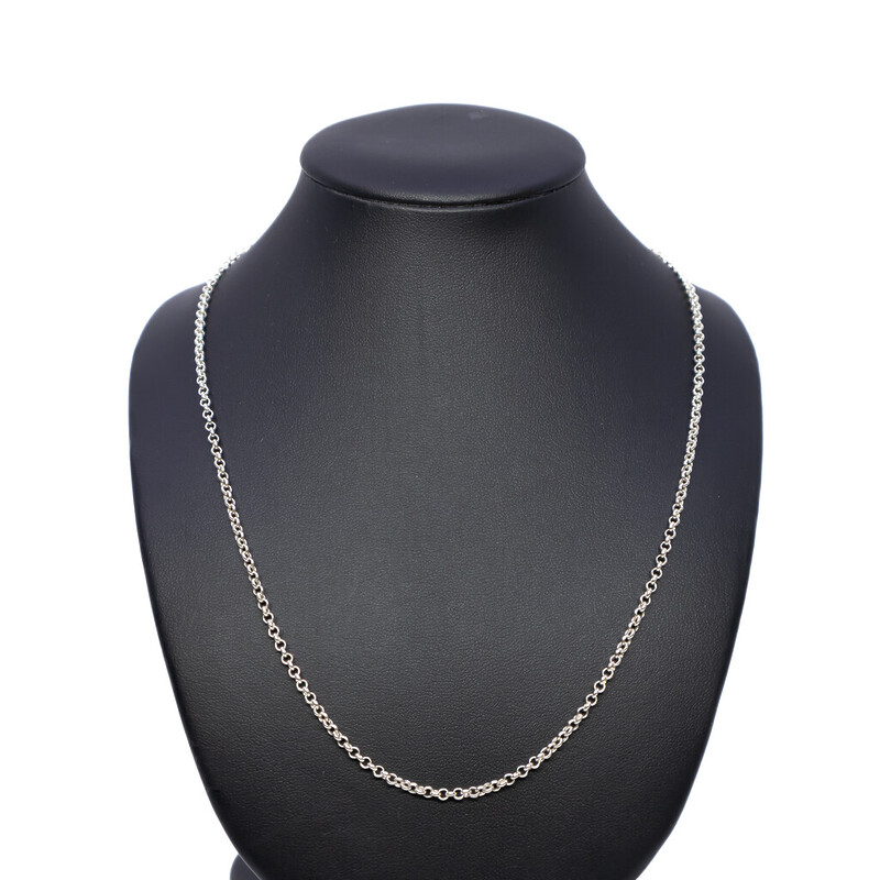 Sterling Silver Belcher Link Chain Necklace 70cm #62051