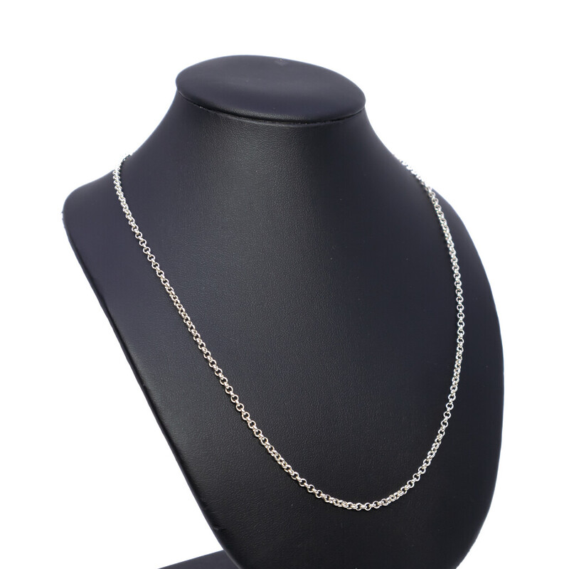Sterling Silver Belcher Link Chain Necklace 70cm #62051