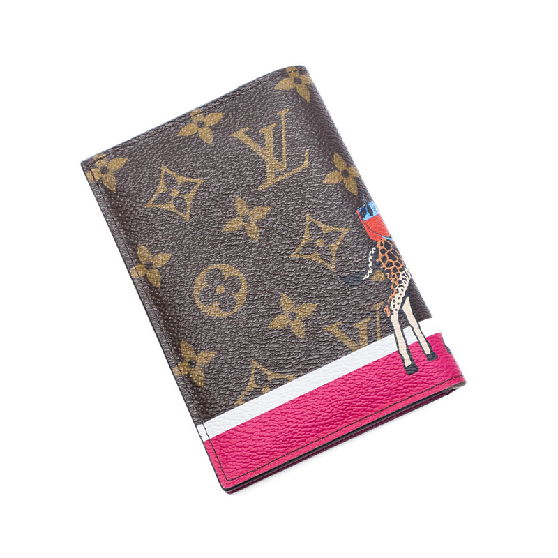 Louis Vuitton 2017 Monogram Giraffe Passport Cover M62089 + Box Receipt COA #62117