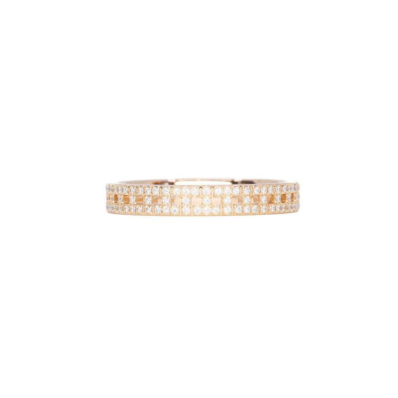 Tiffany& Co. T True Narrow 18ct Rose Gold Diamond Ring RRP $8650 #62136