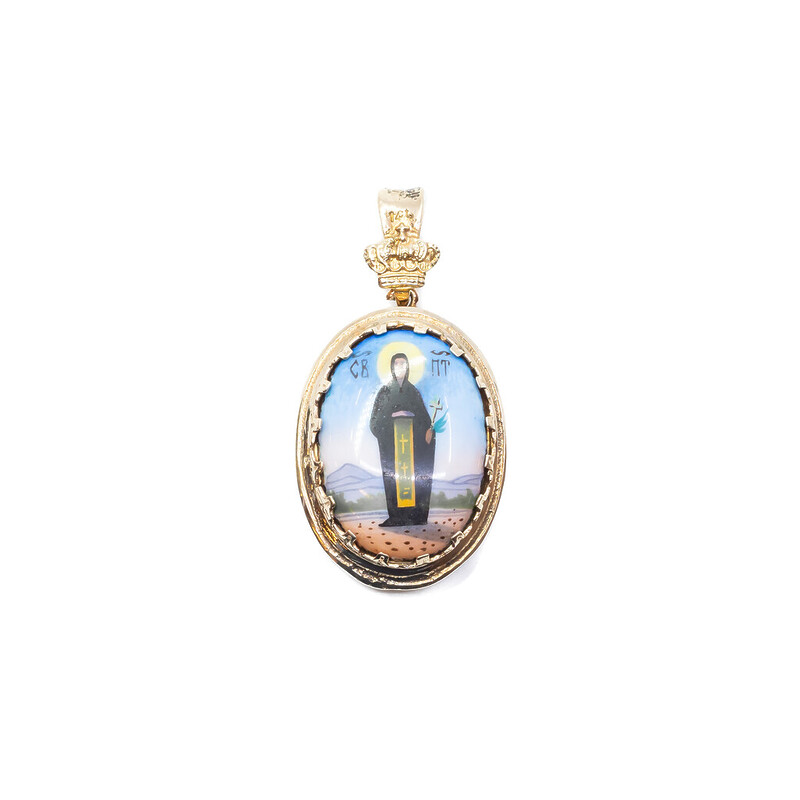 14ct Yellow Gold CNACN COXPAHN Save and Protect Mary Pendant