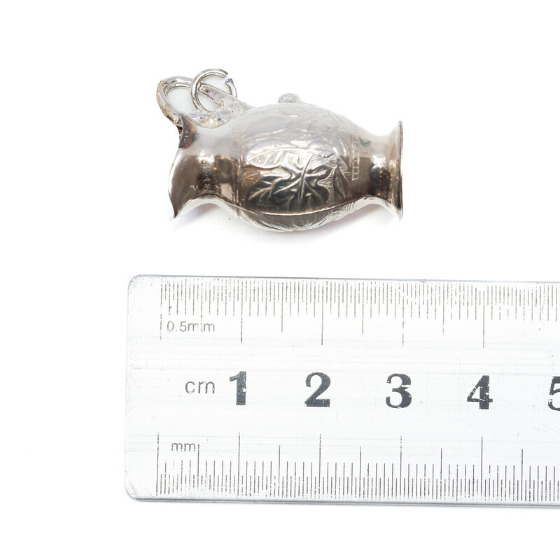 Sterling Silver Jug Charm / Pendant 3cm #61927-1