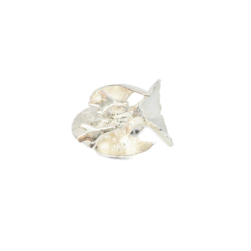 Sterling Silver Fan Tail Pigeon Charm / Pendant 2.1cm #61927-3