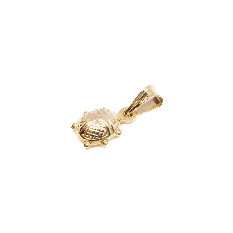 18ct Yellow Gold Lady Bug Charm Pendant #61963