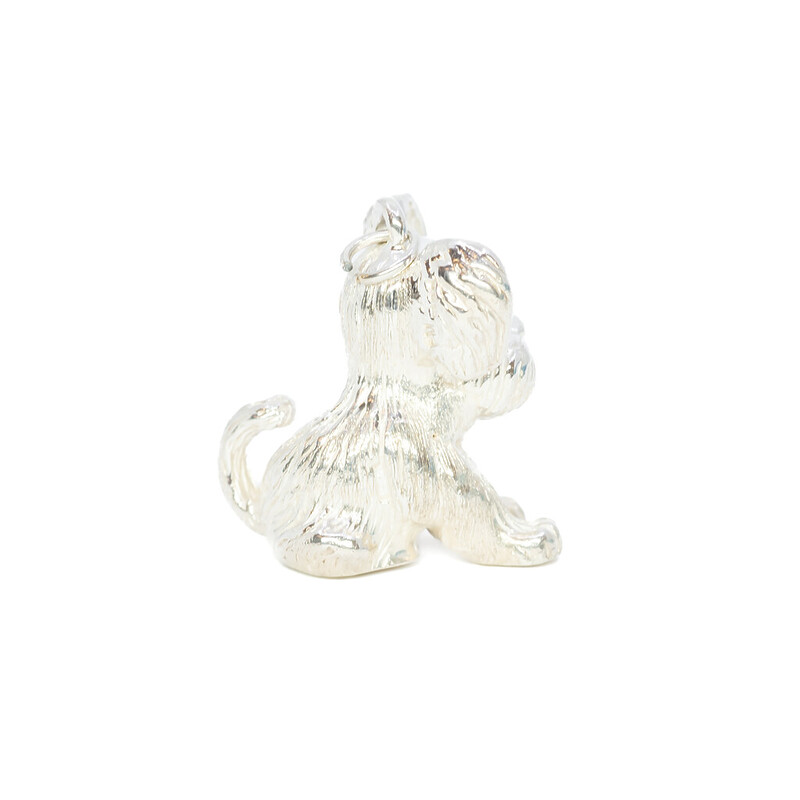 Sterling Silver Puppy Dog Charm / Pendant 2.4cm #61927-2