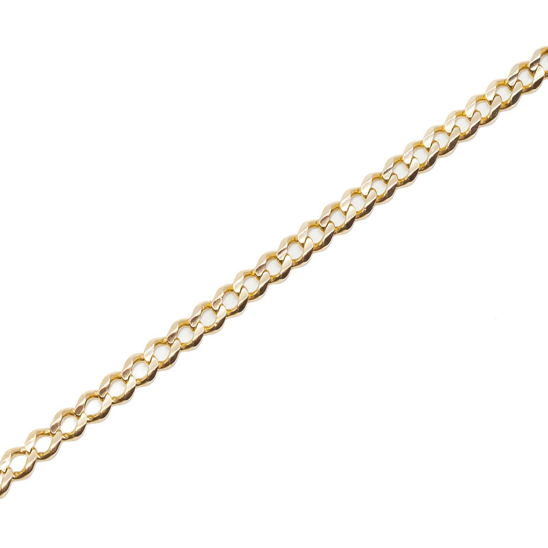 14ct Yellow Gold Curb Link Chain Necklace 56cm #61733