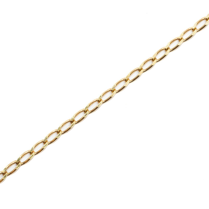 9ct Yellow Gold Curb Link Chain Necklace 45cm #61981