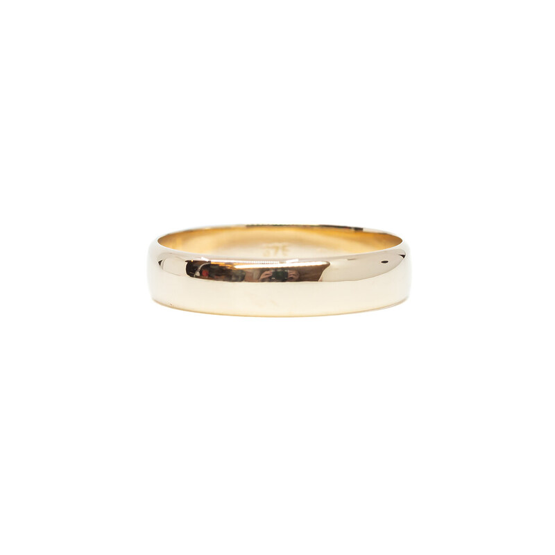 9ct Yellow Gold Men's Wedding Band Ring Size W #61992