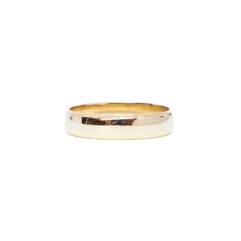9ct Yellow Gold Men's Wedding Band Ring Size W #61992