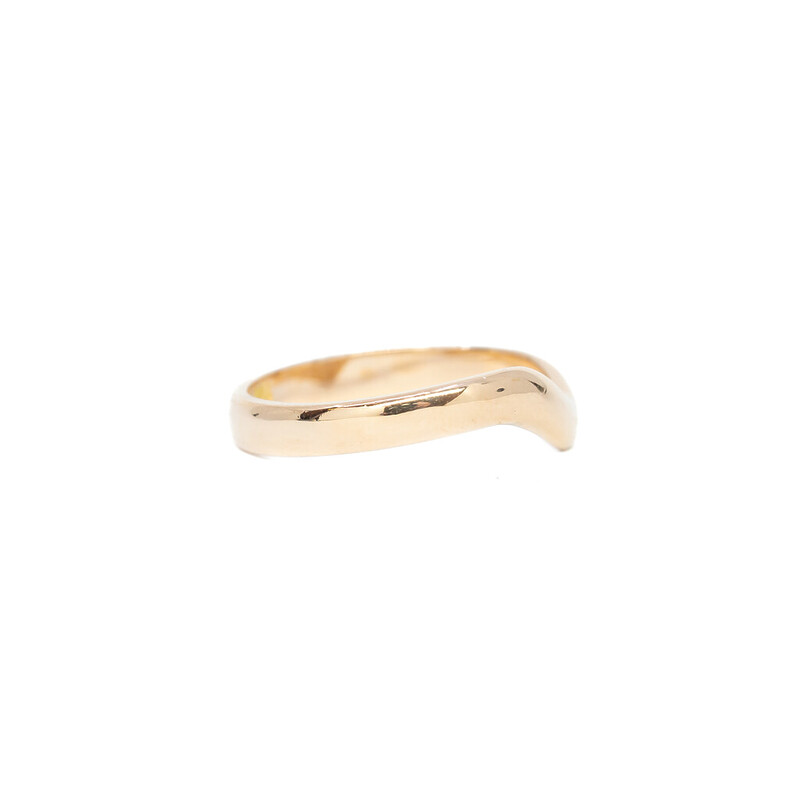 18ct Pale Rose Gold V Shaped Ring Size I (i) #61639