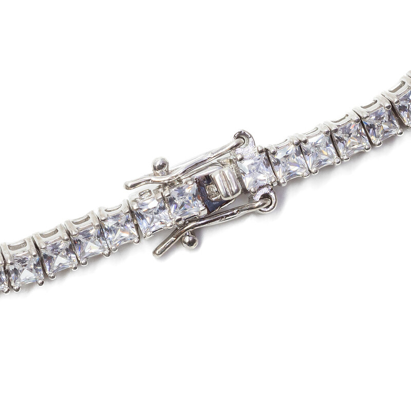 Sterling Silver CZ Tennis Bracelet 19cm #61838