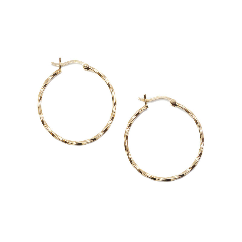 9ct Yellow Gold Hoop Earrings #61824