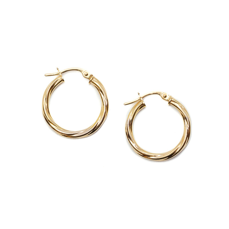 9ct Yellow Gold Hoop Earrings #61989