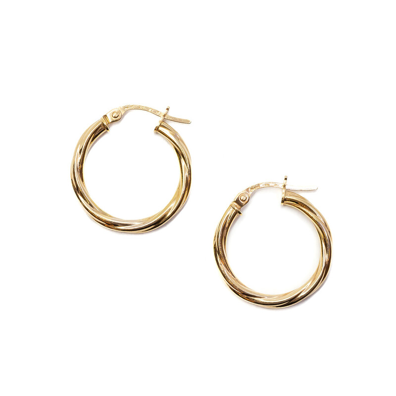 9ct Yellow Gold Hoop Earrings #61989