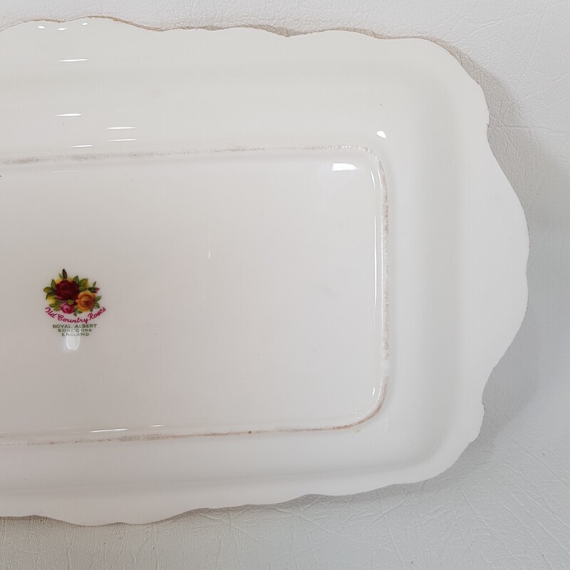 Royal Albert Old Country Roses Rectangle Sandwich Tray Plate 30cm Made in England #60995-3