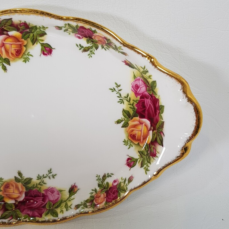 Royal Albert Old Country Roses Oval Serving Tray Plate 25x15cm Made in England #60995-2
