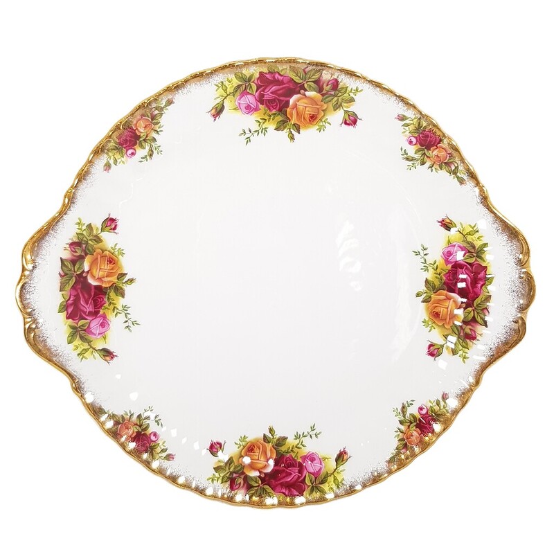 Royal Albert Old Country Roses Round Serving Tray Plate 23cm 9-Inch Made in England #60995-1