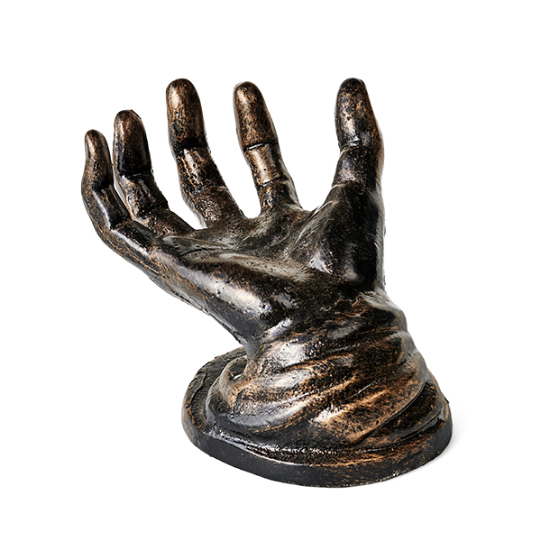 Cast Iron Life Size Hand Statue Bronze Style 12cm Tall #60593