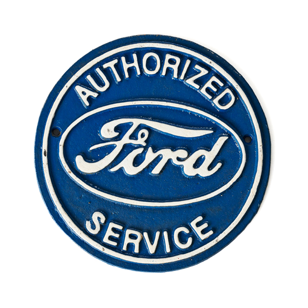 Ford Authorized Service Cast Iron Garage Sign 20cm #59131