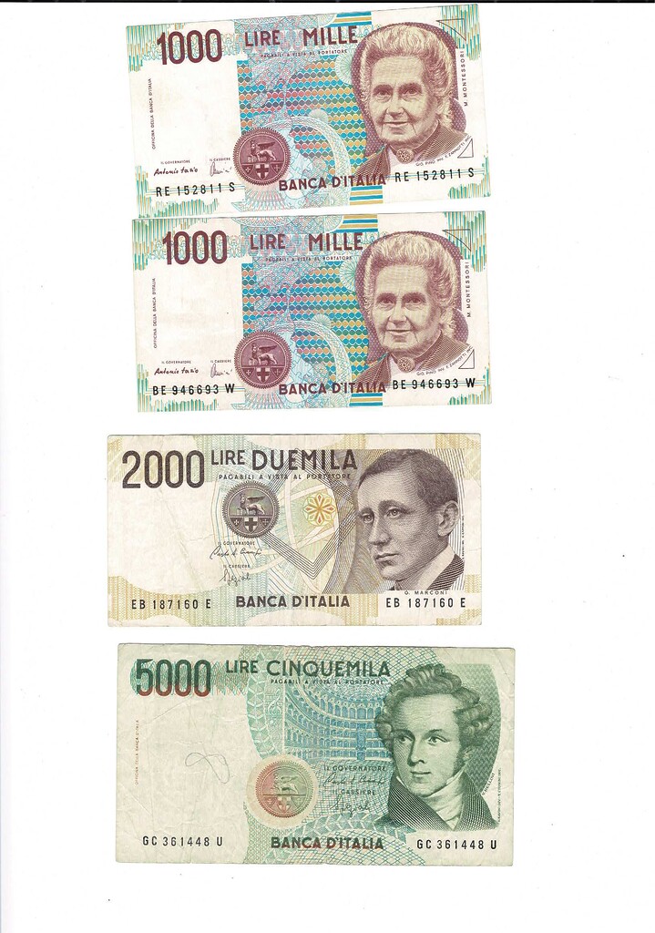 13 X Italy Lire Banknote Collection Lot #59269-13
