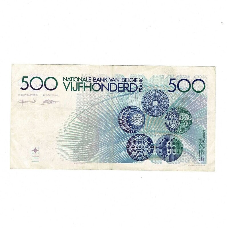 Belgium 500 Francs Banknote Excellent Condition / Crisp 1982-1988 #59269-22