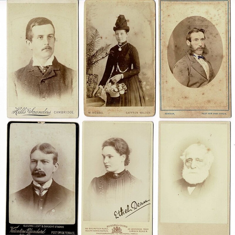 Late 1800's Antique Cartes De Visite Portrait Photographs x 15 #62565-4