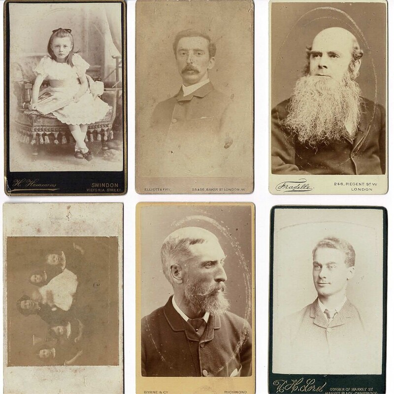 Late 1800's Antique Cartes De Visite Portrait Photographs x 15 #62565-2