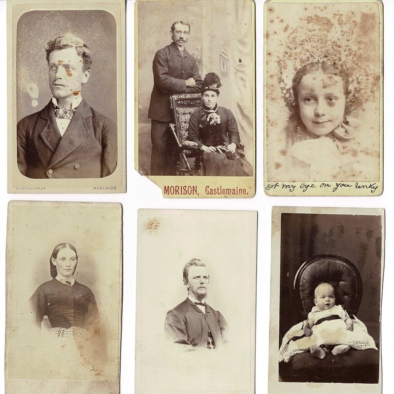 Late 1800's Antique Cartes De Visite Portrait Photographs x 15 #62565