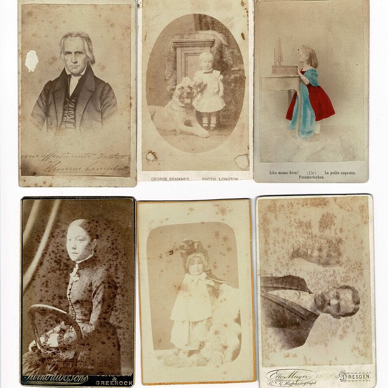 Late 1800's Antique Cartes De Visite Portrait Photographs x 15 #62565-1
