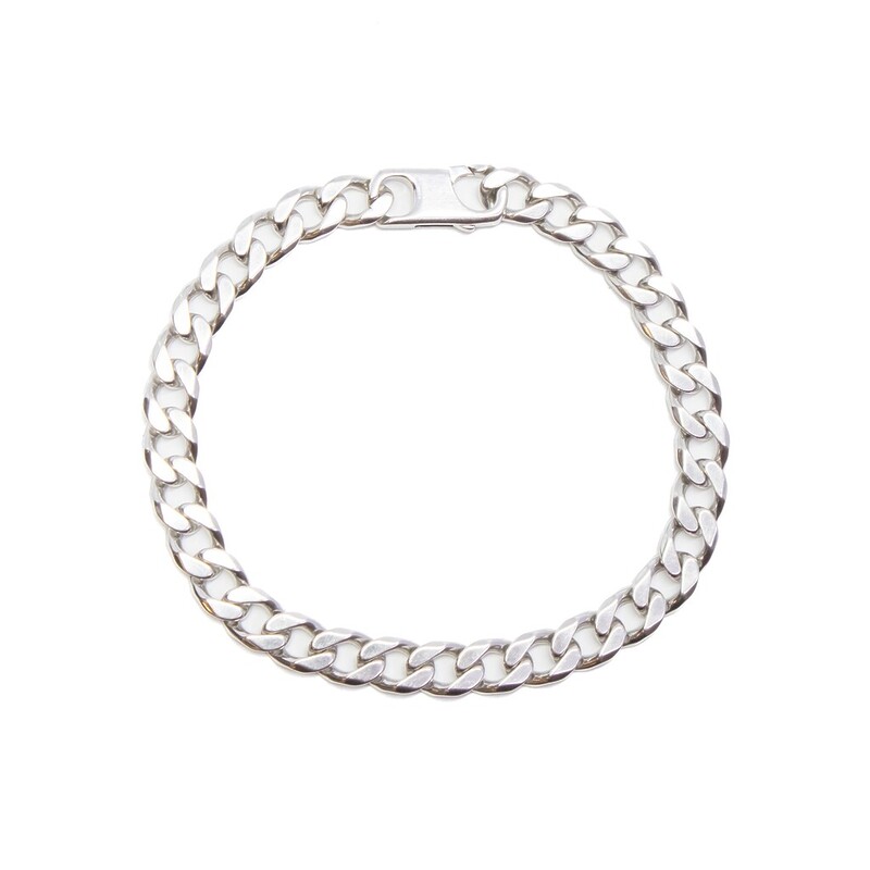 Sterling Silver Curb Link Bracelet 22.5cm #62265
