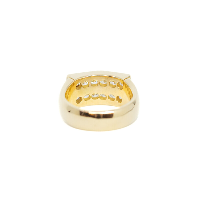 18ct Yellow Gold 1.20ct TW Diamond Men's Ring Size O 1/2 Val $8200 #61080
