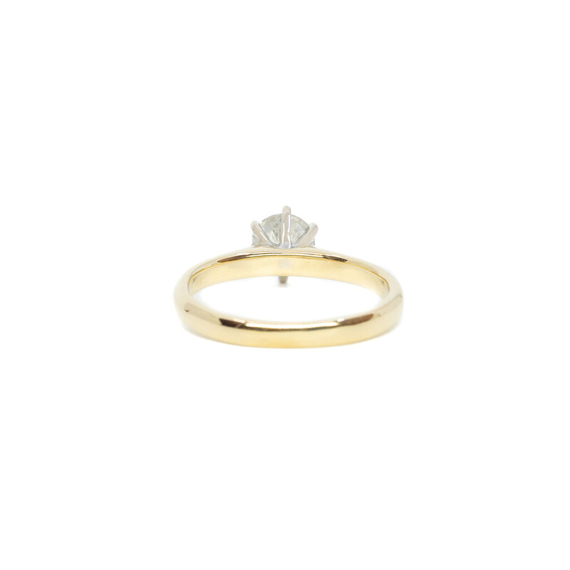18ct Yellow Gold 0.50ct Diamond Solitaire Ring Size I 1/2 (i) Val $4400 #60961