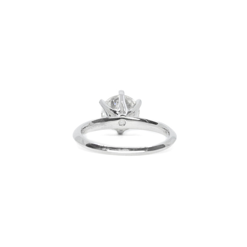 18ct White Gold 2.01ct Round Brilliant Diamond Solitaire Ring Size M Val $24000 #61919