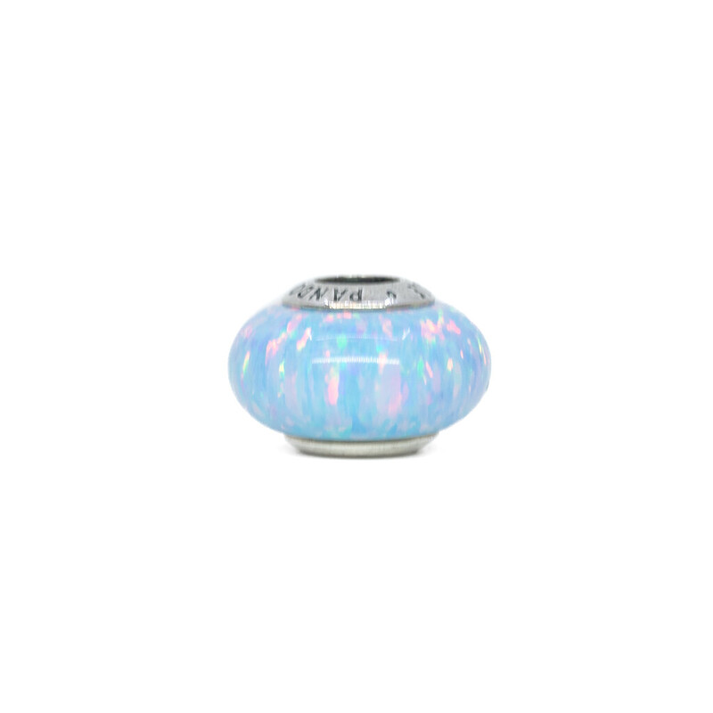 Pandora Sterling Silver Opalescent Ocean Blue Charm #60632-9