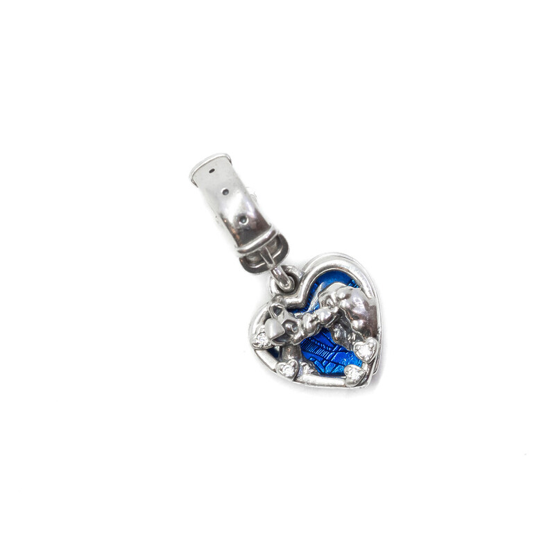 Pandora Silver Lady & the Tramp Heart Dangle Charm #60632-27