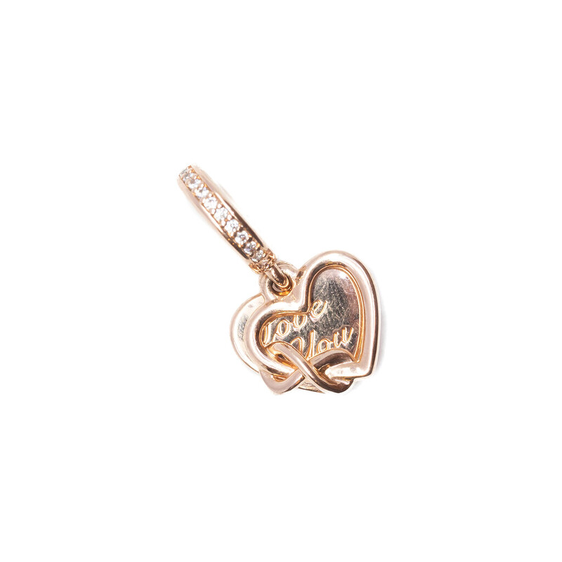 Pandora Rose Love You Infinity Heart Dangle Charm #60632-5