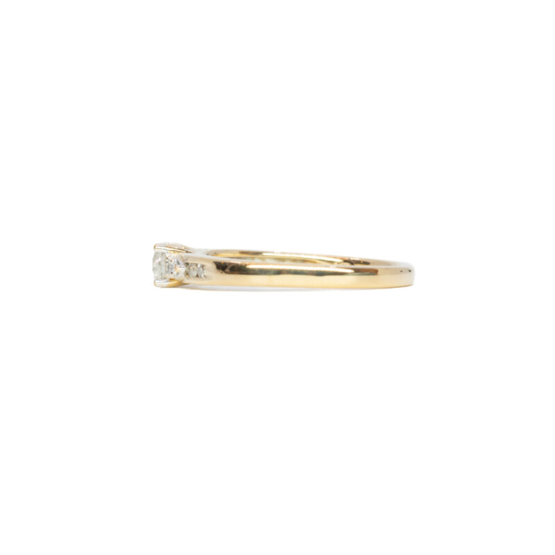 9ct Yellow Gold Classic Diamond Ring Size N #62404