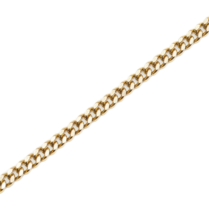 9ct Yellow Gold Curb Link Chain Necklace 46cm #61888